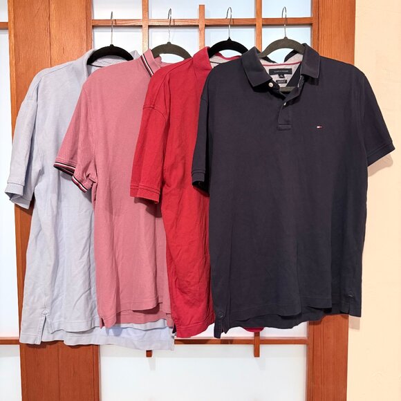 Tommy Hilfiger Polo Shirt Lot – 4 Men’s Short Sleeve Polos Size XL - Picture 1 of 16
